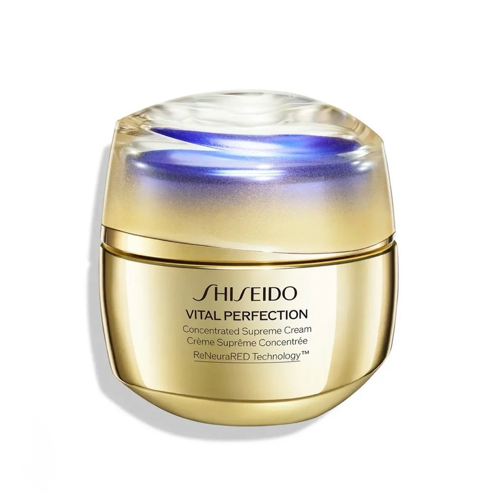 Shiseido Vital Perfection Concentrated Supreme Cream - Gold and Blue Accents